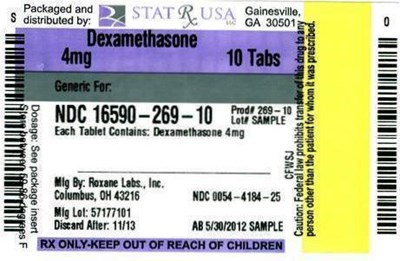 Dexamethasone 4 mg Label Image (Dexamethasone 4 mg Label)